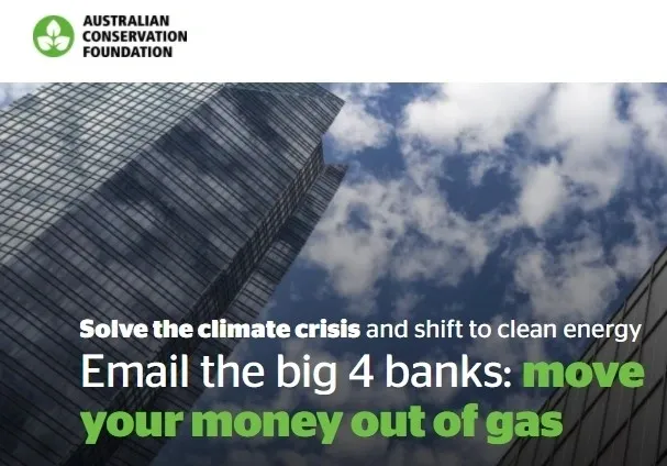 Join the ACF’s campaign to get the banks out of gas