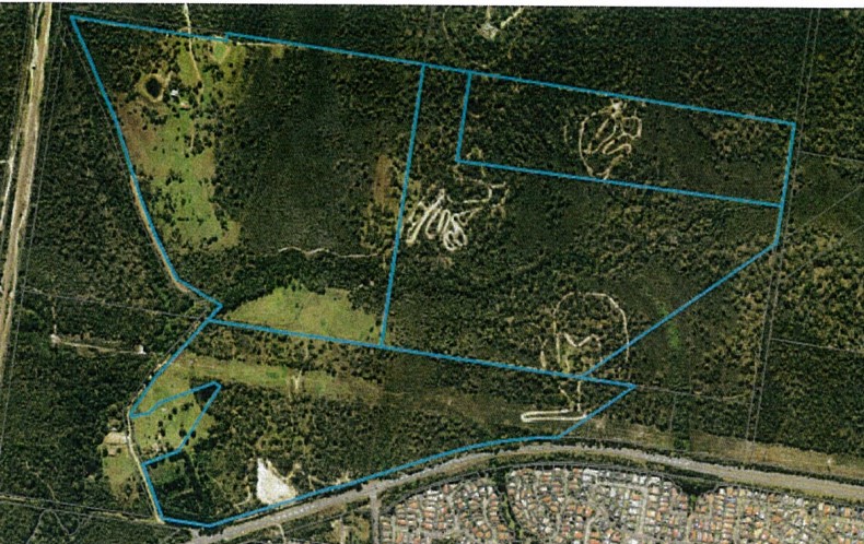 Aerial view of land shown in the desktop site review document